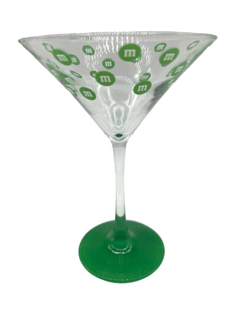 Official Rare Green M&M Martini Glass Collectable